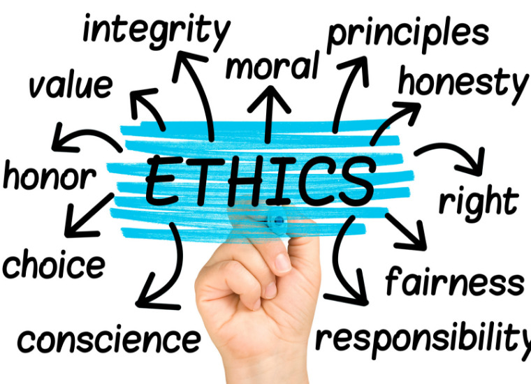 Graphic saying "ethics"